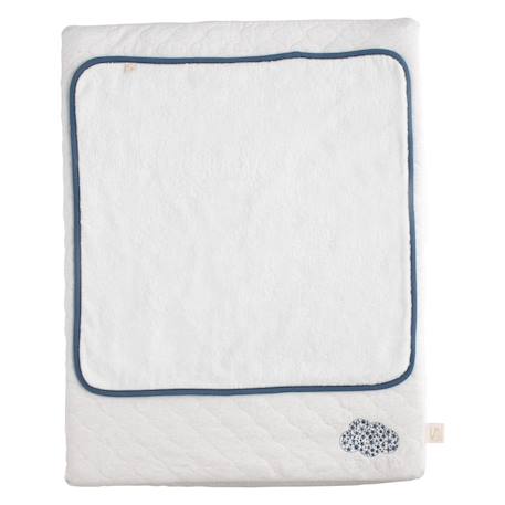 Matelas à langer en coton avec serviette - petit coeur Beige/bleu+Beige/rose 2 - vertbaudet enfant 