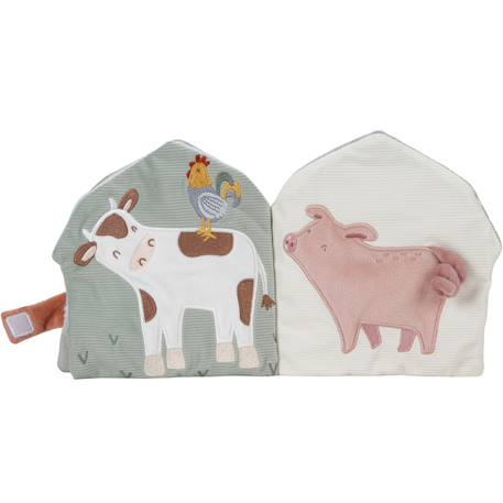 Livre d'activités tissu little farm Rouge 6 - vertbaudet enfant 