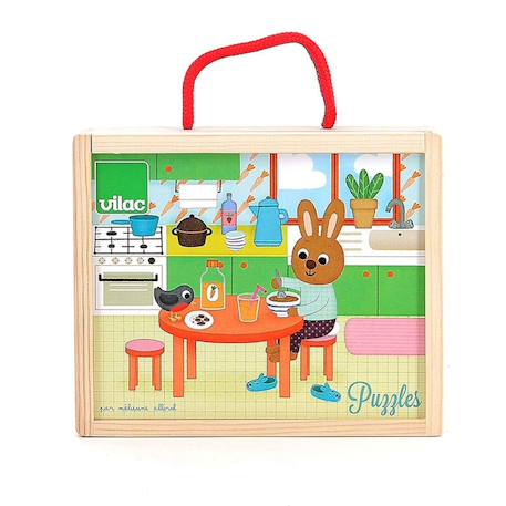 4 puzzles la maison Bleu 6 - vertbaudet enfant 
