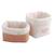 Lot de 2 panières de rangement en coton matelassé - petit nuage Blanc/bleu+Blanc/rose 3 - vertbaudet enfant 