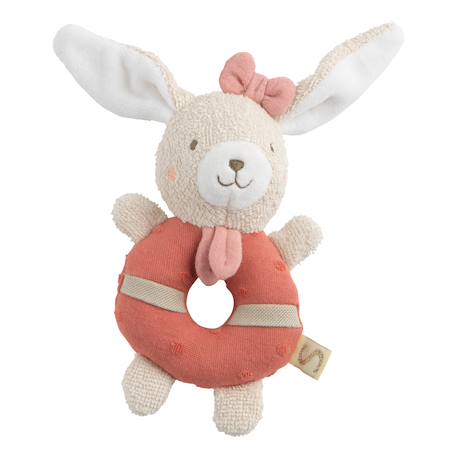 Hochet bébé en coton bio - petit soleil Beige+Bleu+Rose 5 - vertbaudet enfant 
