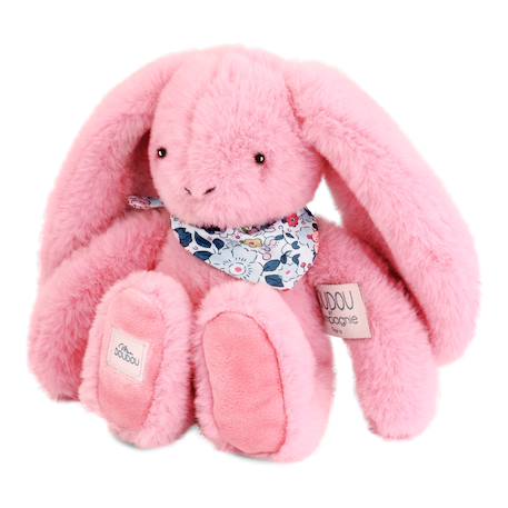 Peluche lapin fleurette 25 cm Blanc+Bleu+Orange+Rose+Vert 19 - vertbaudet enfant 