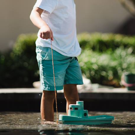 Bateau et seau de plage Vert 6 - vertbaudet enfant 