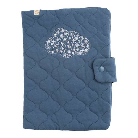 Protège carnet de santé en coton matelassé - petit nuage Bleu+Rose 1 - vertbaudet enfant 