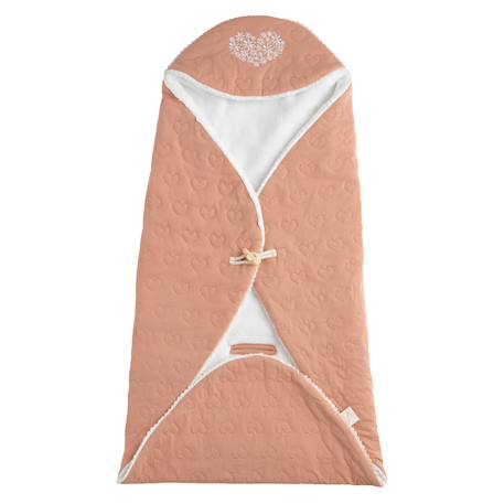 Couverture nomade à capuche en coton - esmee Blanc/bleu+Blanc/rose+Bleu+Rose 10 - vertbaudet enfant 