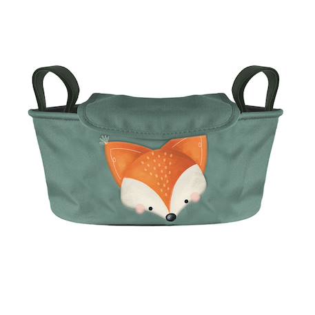 Sac organiseur de poussette crunchy le renard Vert 1 - vertbaudet enfant 