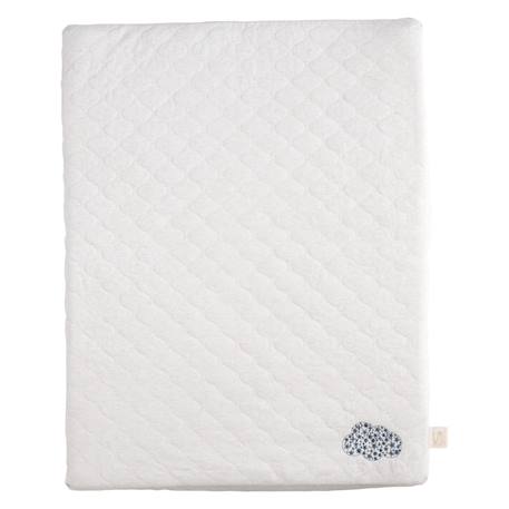 Matelas à langer en coton avec serviette - petit coeur Beige/bleu+Beige/rose 1 - vertbaudet enfant 