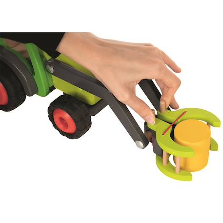 Tracteur avec remorque à foin Vert 3 - vertbaudet enfant 