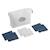Trousse de toilette en coton matelassé et 6 carrés éponge - petit nuage Blanc/bleu+Blanc/rose 1 - vertbaudet enfant 