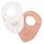 Lot de 2 bavoirs en coton - petit coeur Rose 1 - vertbaudet enfant 