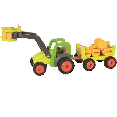 Tracteur avec remorque à foin Vert 1 - vertbaudet enfant 
