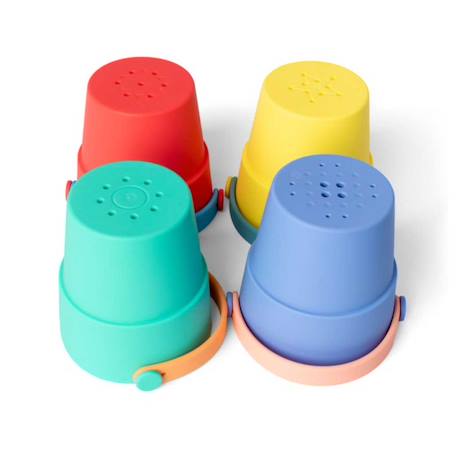 Seaux empilables en silicone Vert 2 - vertbaudet enfant 