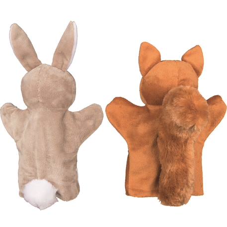 Marionnettes écureuil, lapin et hérisson Multicolore 2 - vertbaudet enfant 
