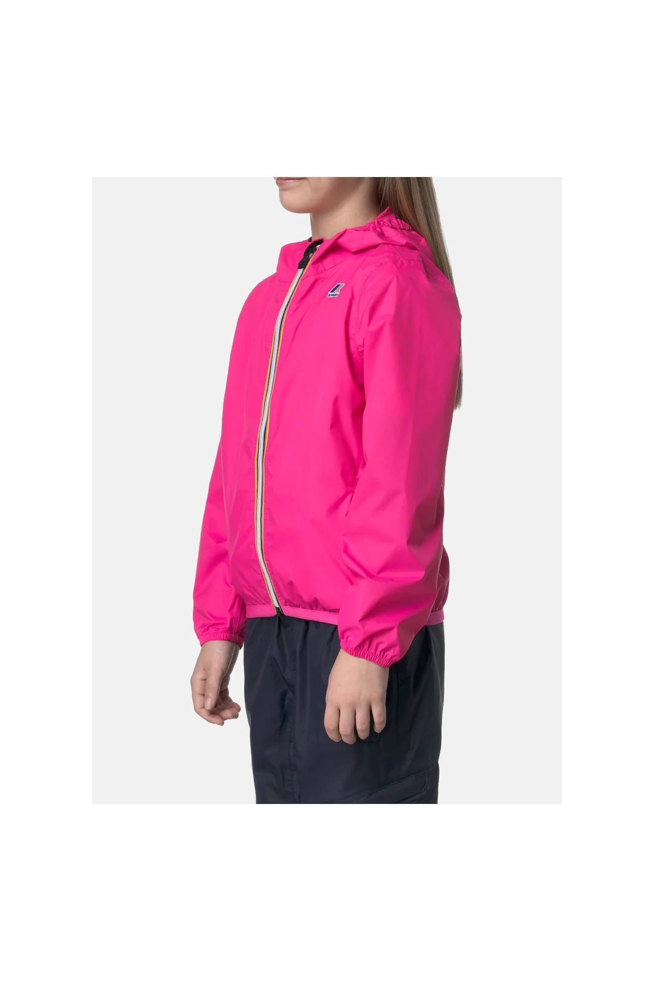 K-Way Gilet Enfant P. Le Vrai 4.0 Claude - Imperméable Coupe-vent - Rose Fuchsia - Taille 8 Ans