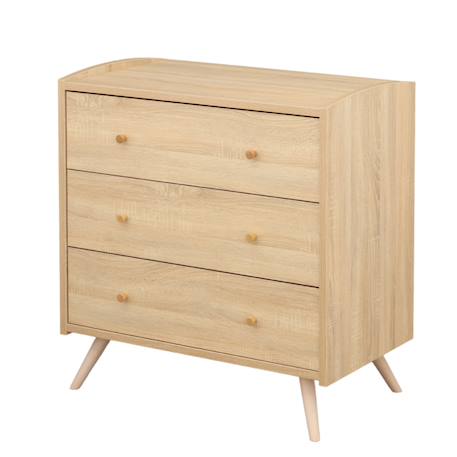Commode 3 tiroirs - access Marron+Marron/blanc 2 - vertbaudet enfant 