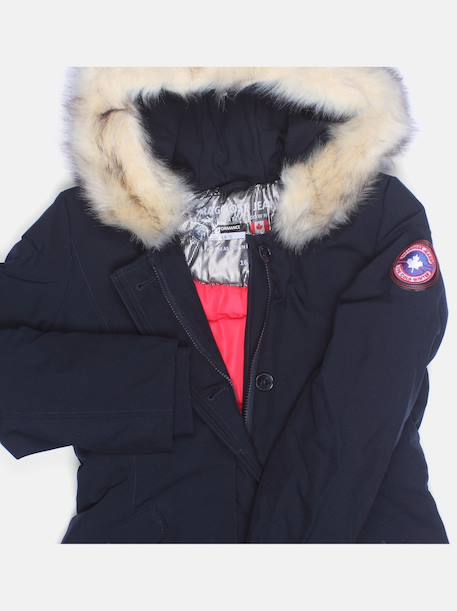 Blouson à capuche Bleu foncé 2 - vertbaudet enfant 