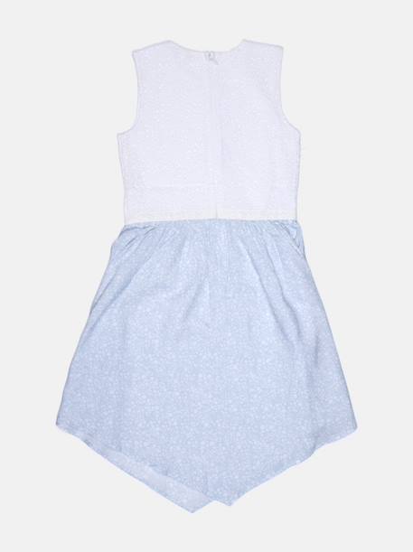 Robe à broderies Blanc / bleu 2 - vertbaudet enfant 