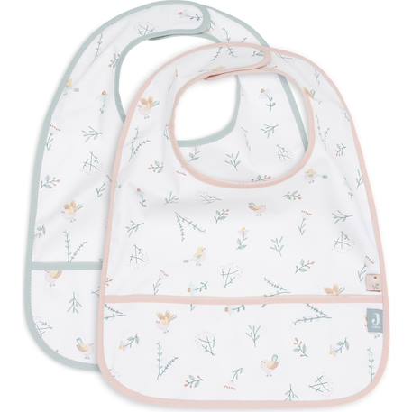 Lot de 2 bavoirs imperméables Beige, blanc+Blanc, rose, bleu+Blanc, vert, jaune+Ecru, marron+Ecru, vert+Marron chataigne+Nougat+Rose des bois+Vert jungle+Vert olive 7 - vertbaudet enfant 