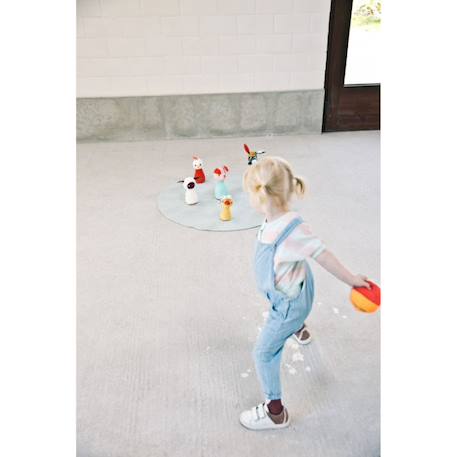 Jeu de quilles - ferme Beige 3 - vertbaudet enfant 