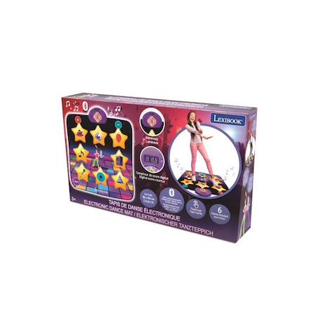 Tapis de danse électronique bluetooth et lumineux - Enceinte intégrée, touches Lumineuses Violet 2 - vertbaudet enfant 