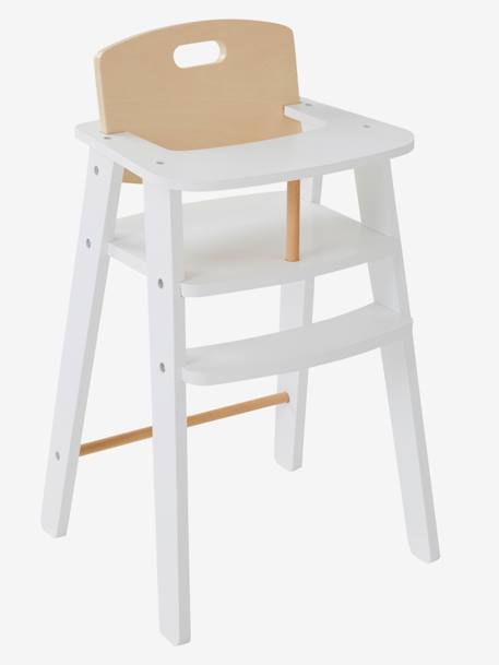 Chaise haute poupon en bois FSC® Blanc 2 - vertbaudet enfant 