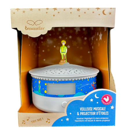 Veilleuse projecteur d'étoiles le petit prince rechargeable Blanc, bleu, vert 3 - vertbaudet enfant 