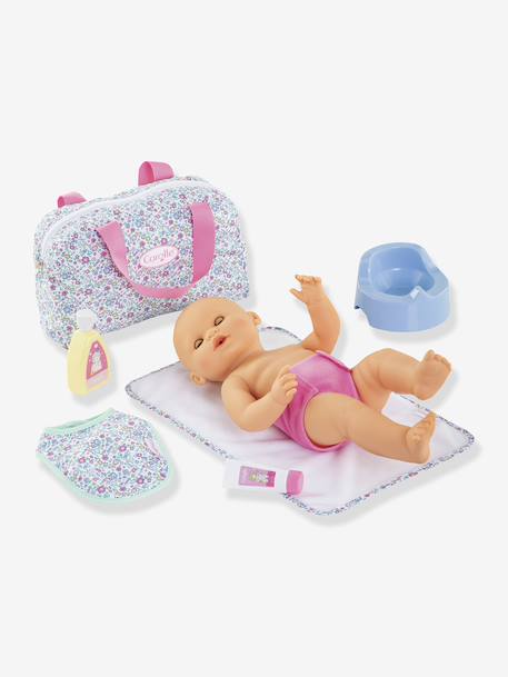 Coffret accessoires à langer fleuri - rose imprimé 1 - vertbaudet enfant 