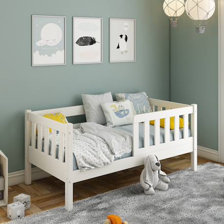Petit lit cabane évolutif avec tiroirs pin massif charlie Blanc+Bois 5 - vertbaudet enfant 