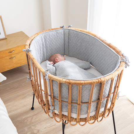 Tour de lit et parc - jersey matelassé Beige+Cream+Lunar+Mix grey 20 - vertbaudet enfant 