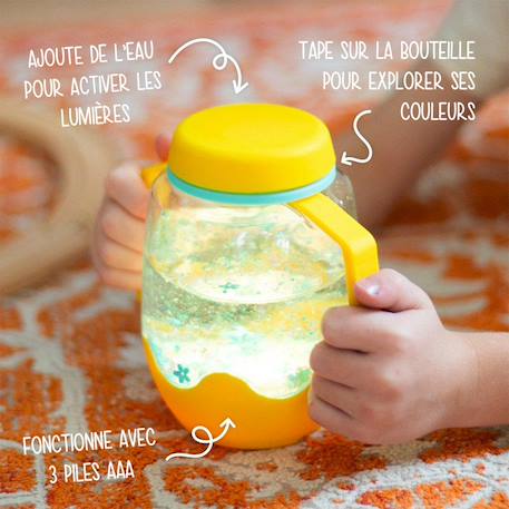 Bouteille sensorielle lumineuse Jaune+Vert 4 - vertbaudet enfant 