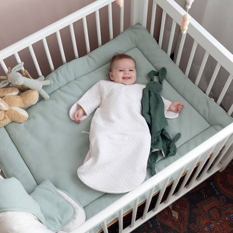 Tapis de parc et jeu -  pady waffle bio - jersey bio Blossom+Lunar 10 - vertbaudet enfant 