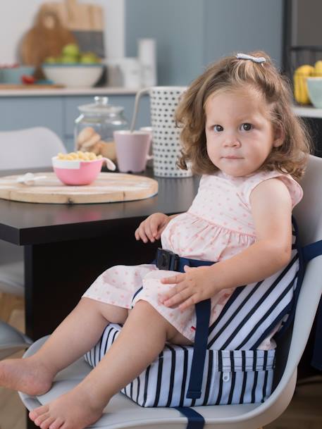 Rehausseur de chaise Easy up BABY TO LOVE gris étoiles+marron imprimé+rayé bleu 14 - vertbaudet enfant 