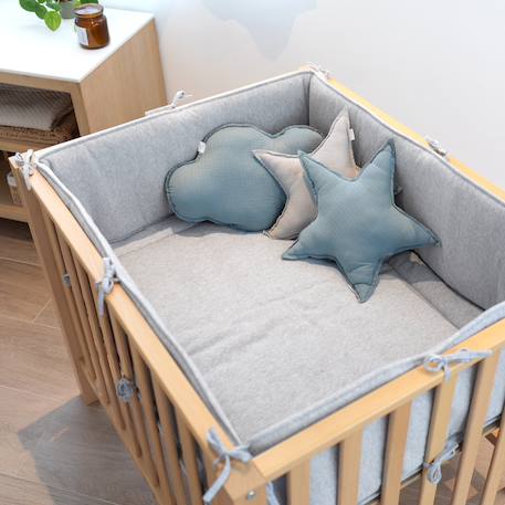 Tour de parc réversible - coton bio naturel Mix grey 3 - vertbaudet enfant 