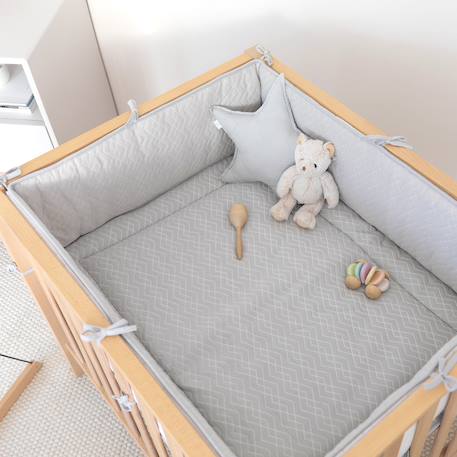 Tapis de parc et jeu -  pady quilted jersey - jersey Grizou 4 - vertbaudet enfant 