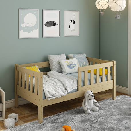 Petit lit cabane évolutif avec tiroirs pin massif charlie Blanc+Bois 10 - vertbaudet enfant 