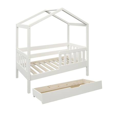 Petit lit cabane évolutif avec tiroirs pin massif charlie Blanc+Bois 6 - vertbaudet enfant 