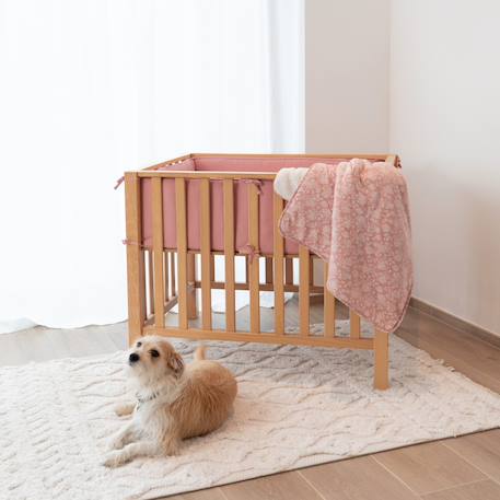 Tapis de parc et jeu -  pady waffle bio - jersey bio Blossom+Lunar 2 - vertbaudet enfant 