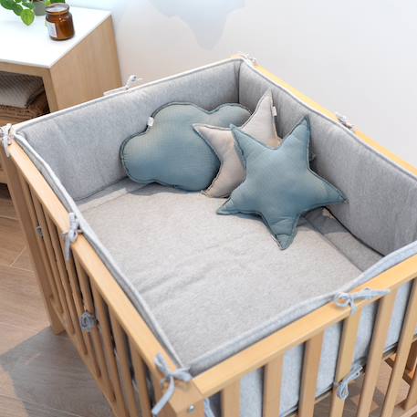 Tapis de parc - coton bio moelleux Lunar+Mix grey 10 - vertbaudet enfant 