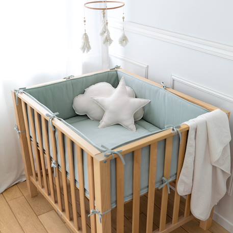 Tapis de parc et jeu -  pady waffle bio - jersey bio Blossom+Lunar 8 - vertbaudet enfant 