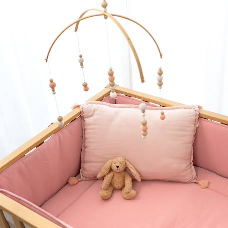 Tapis de parc et jeu -  pady waffle bio - jersey bio Blossom+Lunar 3 - vertbaudet enfant 