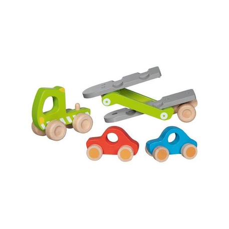 Camion porte-voitures avec 2 véhicules Vert 4 - vertbaudet enfant 