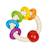 Hochet avec 5 anneaux arc-en-ciel Beige 2 - vertbaudet enfant 