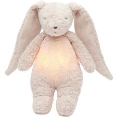Peluche veilleuse lapin nature bio avec sons & lumières rose 2.0  - vertbaudet enfant