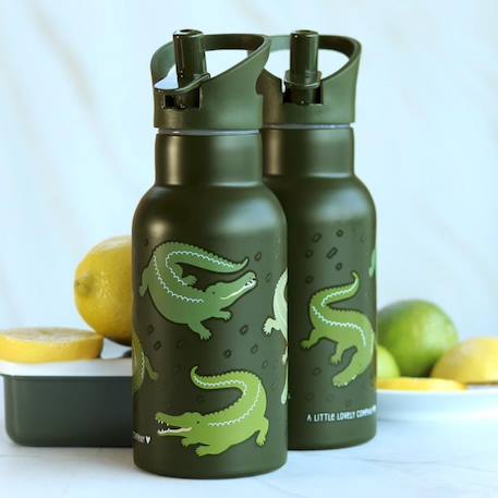 Gourde isotherme crocodiles (350 ml) Vert 5 - vertbaudet enfant 