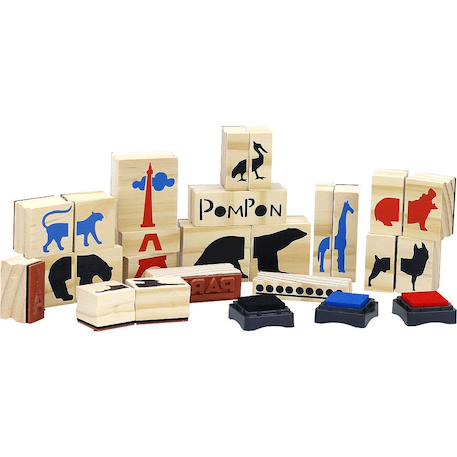 Coffret tampons pompon Beige 2 - vertbaudet enfant 