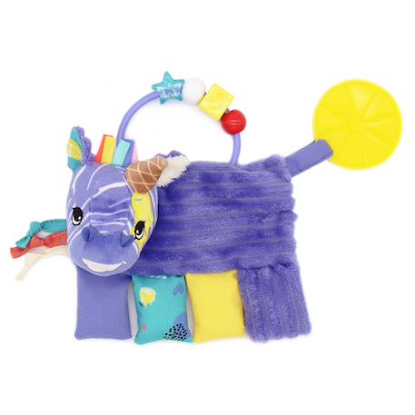 Hochet d'activités kiprokos le zèbre Violet 1 - vertbaudet enfant 