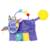 Hochet d'activités kiprokos le zèbre Violet 1 - vertbaudet enfant 