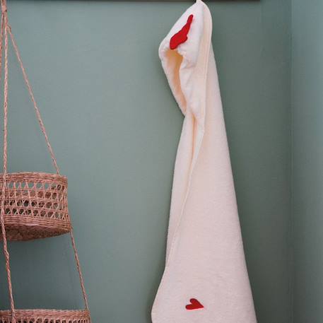 Cape de bain honey moon (75 x 75 cm) Blanc, jaune, rouge+Blanc, rouge 7 - vertbaudet enfant 