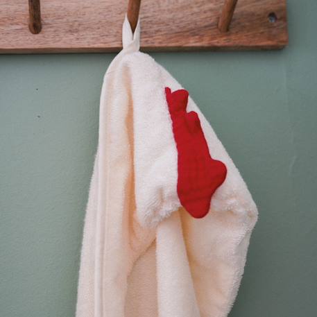 Cape de bain honey moon (75 x 75 cm) Blanc, jaune, rouge+Blanc, rouge 6 - vertbaudet enfant 