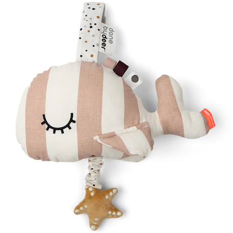 Peluche musicale à suspendre baleine rose wally Bleu, blanc, jaune+Rose, blanc, jaune 3 - vertbaudet enfant 